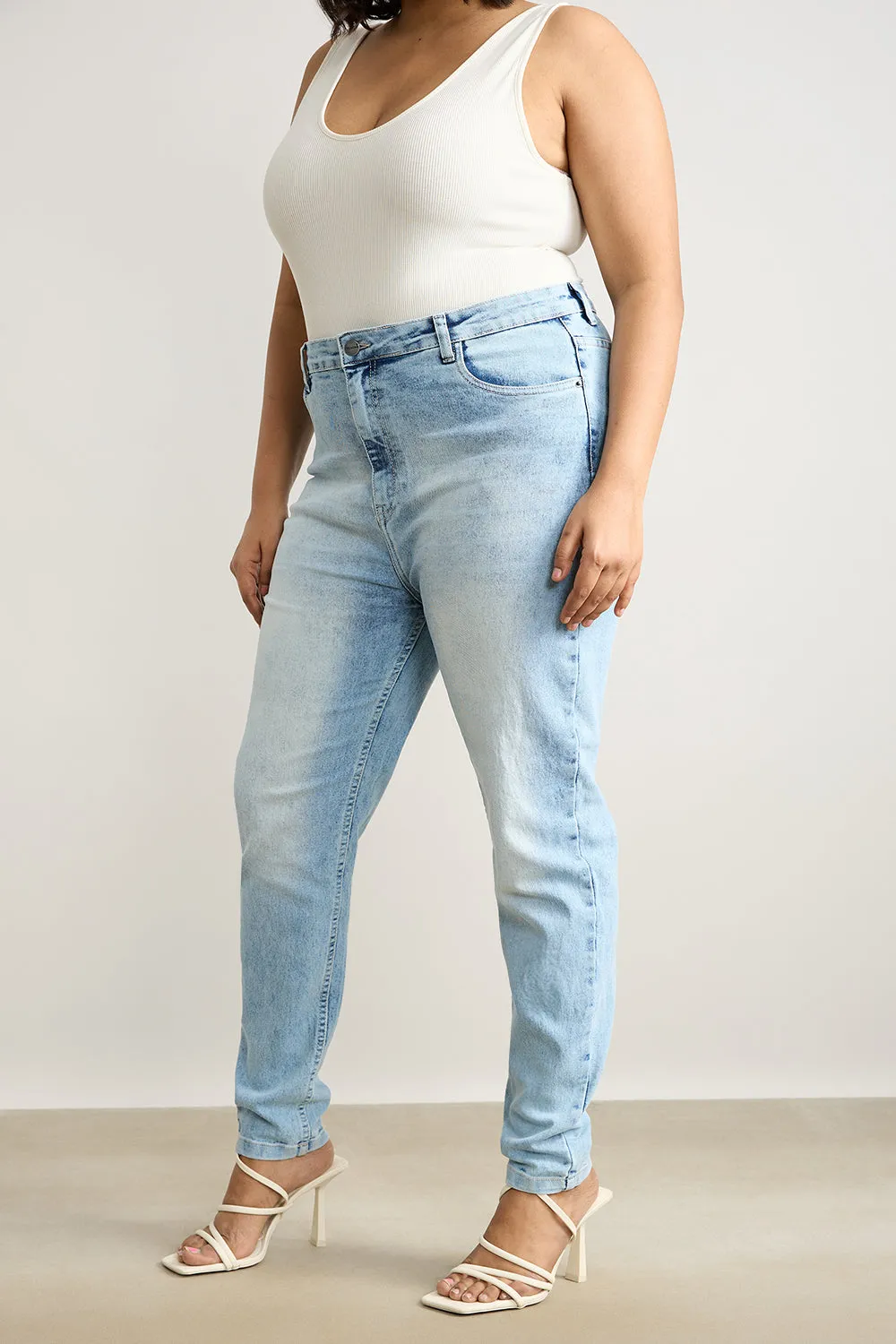Skinny Fit Jeans-Ice Blue Wash