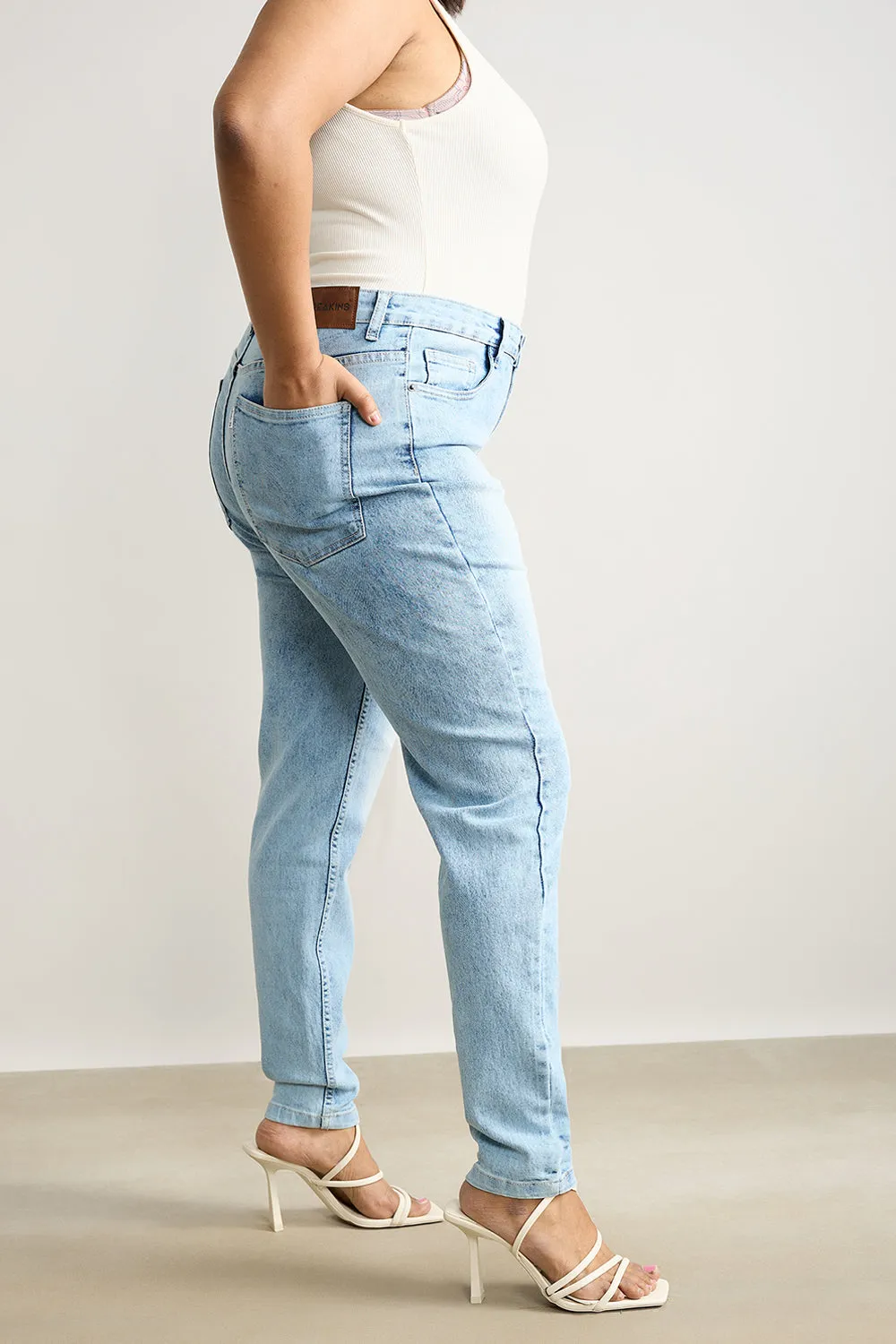 Skinny Fit Jeans-Ice Blue Wash