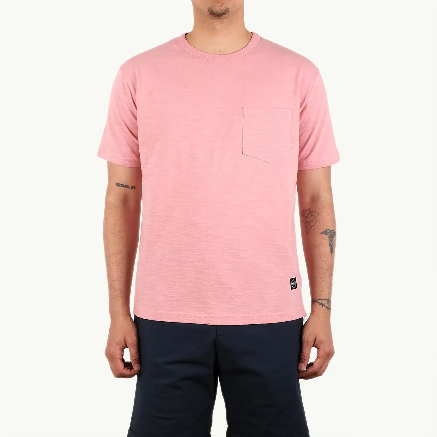 Slub S/S Pocket T-Shirt (Rose)