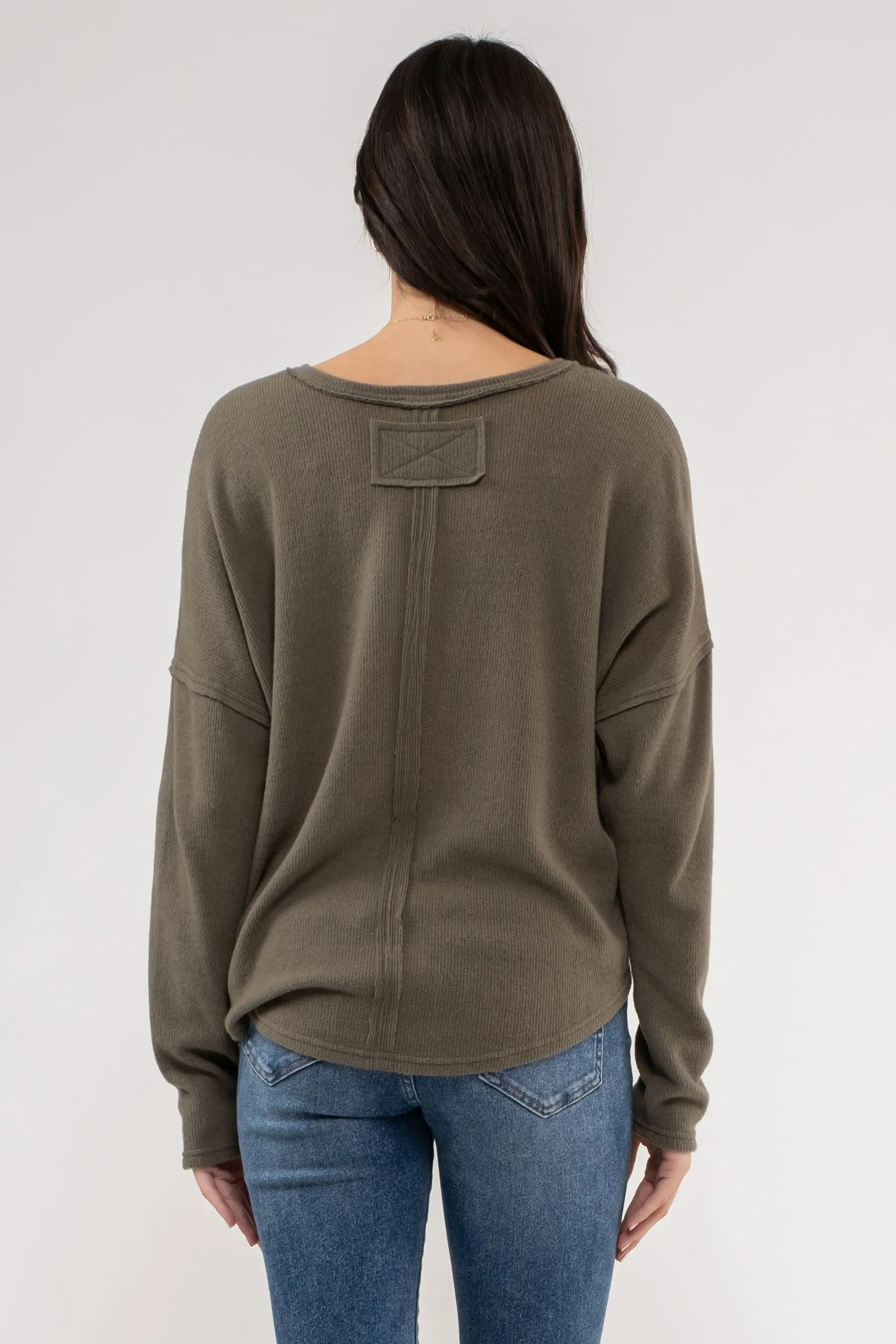 Sofia Split Neck Knit Top