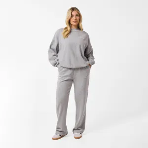 Soft Knit Crewneck Tracksuit | Grey Marl