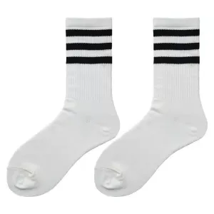 Solid Color Casual Striped Socks For Women