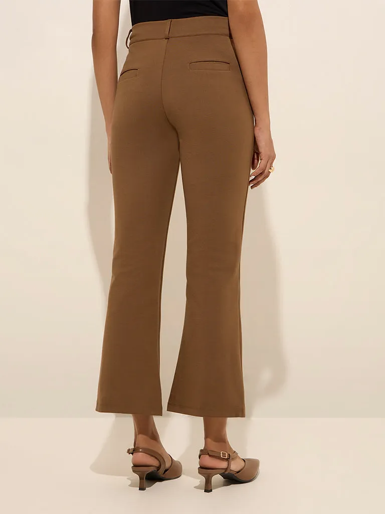 Wardrobe Brown High-Rise Bootcut Trousers