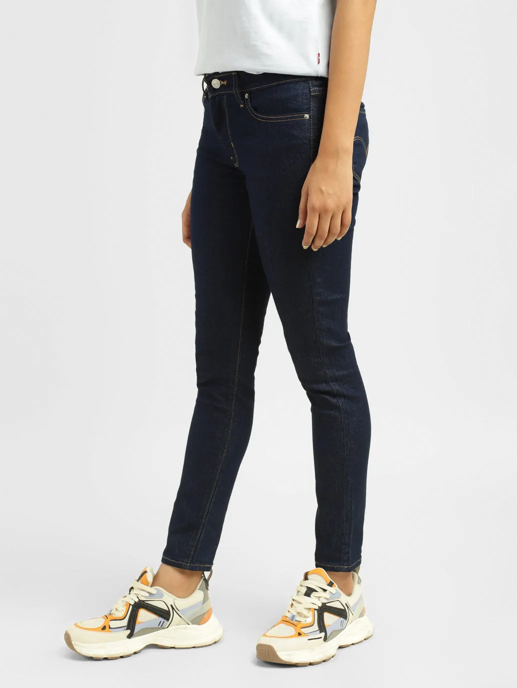 Women's 711 Indigo Skinny Fit Mid Rise Jeans