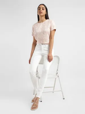 Women's 711 White Skinny Fit Mid Rise Jeans Women's 711 White Skinny Fit Mid Rise Jeans