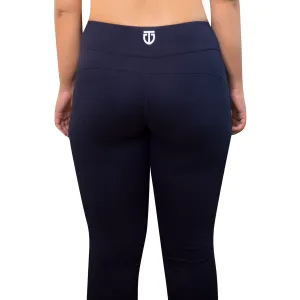 Women's High Waisted Ankle Leggings - Navy Blue