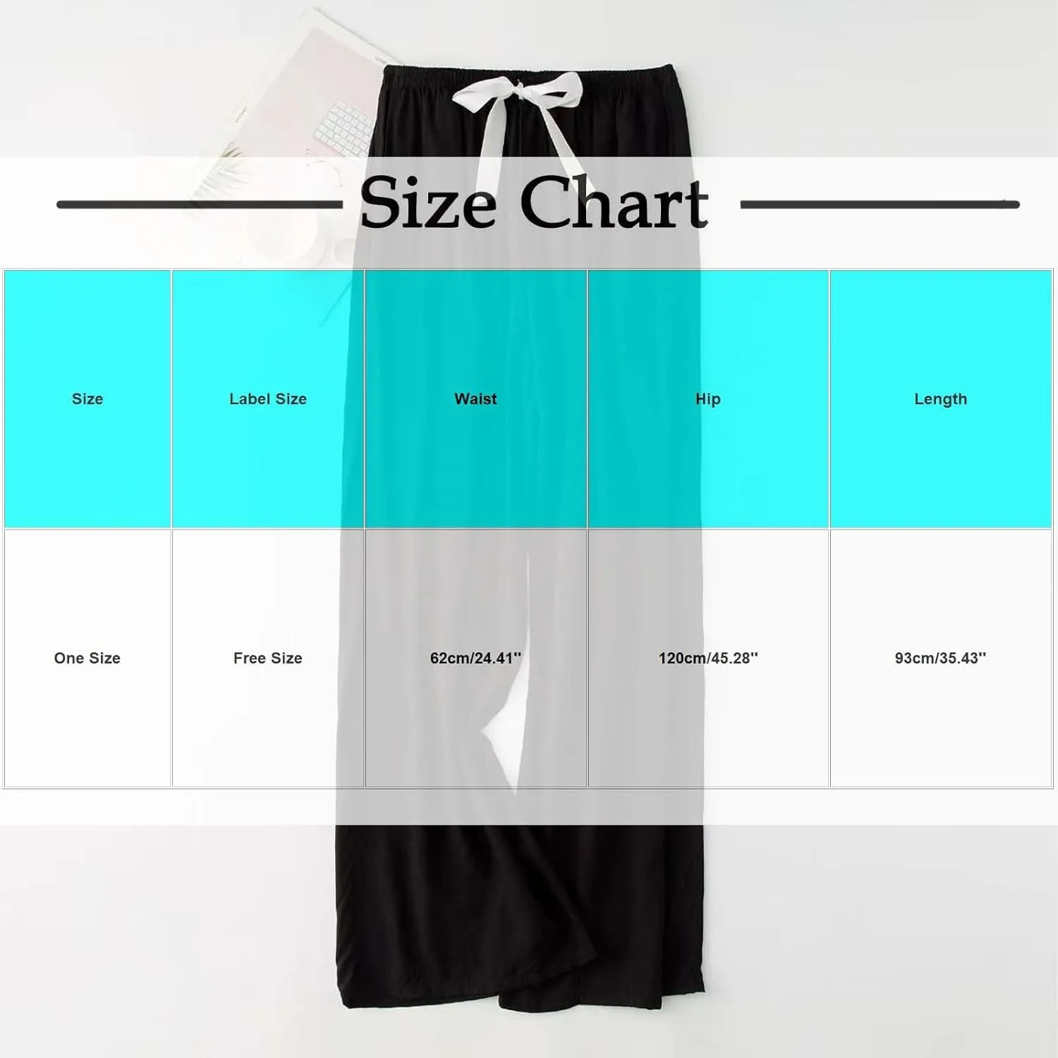 Womens Wide Leg Pants Dressy Baggy Soft High Waist Lounge Pants Summer Stylish Flowy Pattern Casual Pajama Trousers